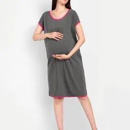 sillyboom Women Regular Fit A-Line Dress with Round Neck-picture-42