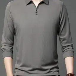 Men Regular Fit V-Neck Polo T-Shirt-image-40