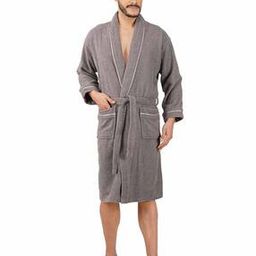 Unisex Cotton Bathrobe & Slippers Set-image-41