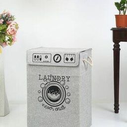 Jute Cotton Foldable Laundry Hamper-24