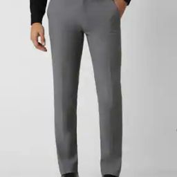 Men Patterned Slim Fit Flat-Front Trousers-image-15