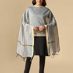 Women Organza Dupatta with Tassels-picture-10
