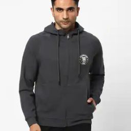 Men Zip-Front Regular Fit Hooded Jacket-image-31