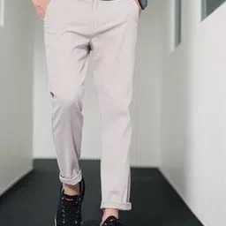Slim Fit Flat-Front Pants-image-9