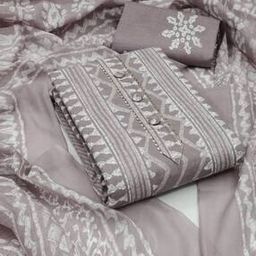 Women Chevron Print 3-Piece Unstitched Dress Material-image-57