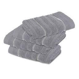 Set of 4 550 GSM Cotton Terry Face Towels 12" x 12"-12