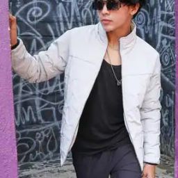 Men Zip-Front Regular Fit Bomber Jacket with Zip Pockets-16