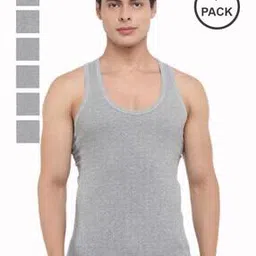 Pack of 7 Men Solid Cotton Vest-image-18