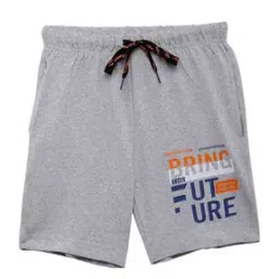 Typographic Print Shorts with Elasticated Waist-image-26