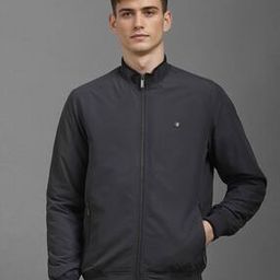 Men Regular Fit Biker Jacket-image-44
