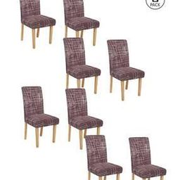 Pack of 8 Checked Washable Chaircovers-image-92