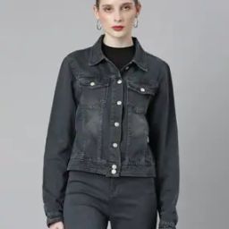 Women Blouson Jacket with Button-Closure-picture-36