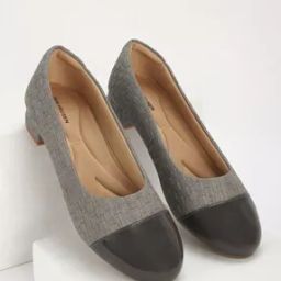 Women Round-Toe Slip-On Heeled Shoes-37