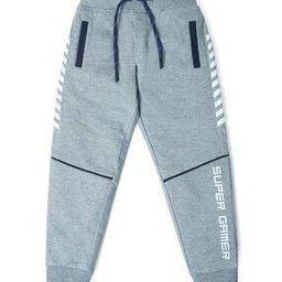 Men Typographic Print Joggers with Drawstring Waist-15