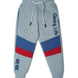 Men Typographic Print Joggers with Drawstring Waist-image-84