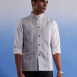 Men Striped Nehru Jacket-image-19