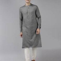Men Striped Slim Fit Long Kurta-image-32