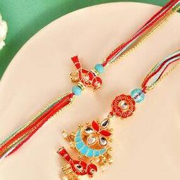 Men Set of 2 Stone-Studded Tie-Up Rakhis-image-58