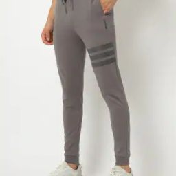 Placement Striped Joggers with Drawstring-image-25