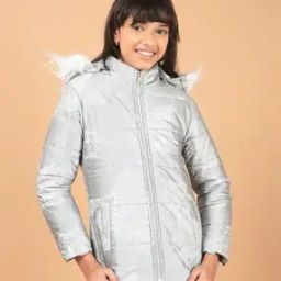 Girls Self-design Hooded Jacket-image-41