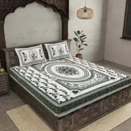 Floral Print Double Bedsheet with Pillow Covers-picture-45