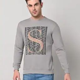 Typographic Print Crew-Neck Sweatshirt-image-4