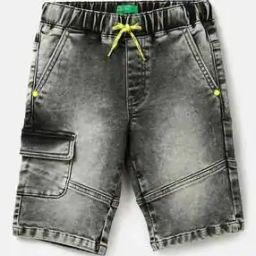Washed Shorts with Drawstring Waist-picture-11