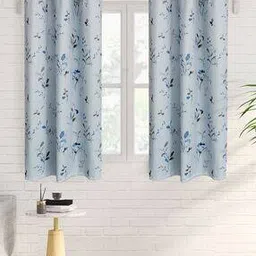 2 Leaf Print Blackout Window Curtains-image-11