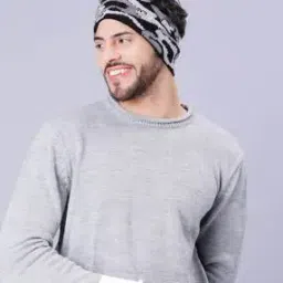 Men Knitted Double Layered Head Wrap-image-12