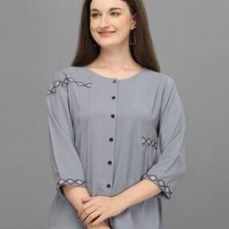 Embroidered Round-Neck Top-image-10