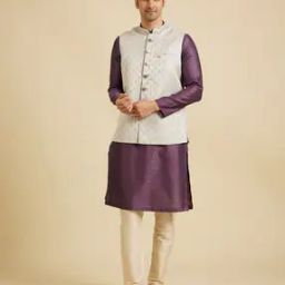 Men Self-design Nehru jacket-image-52