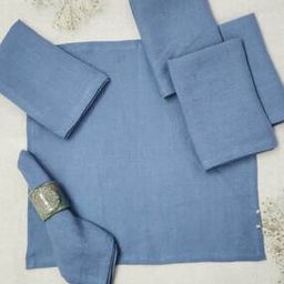 Set of 6 Linen Table Napkins 16" x 16"-picture-2
