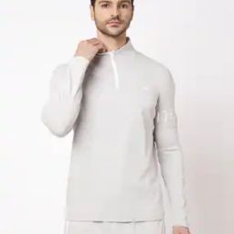 Men Regular Fit Sweatshirt with Half Zip-Closure-image-55