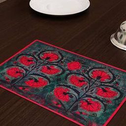 Set of 4 Floral Print Table Placemats-picture-48