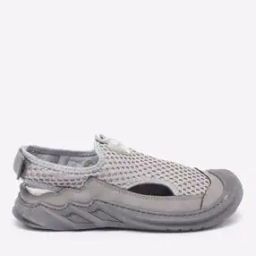 Textured Slip-On Casual Sandals with Velcro Fastening-image-45