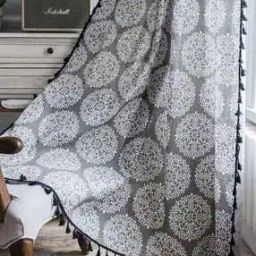 Printed Cotton Window Curtain-53