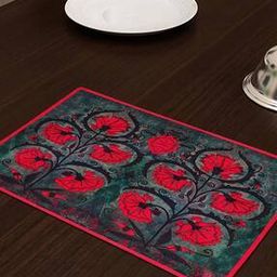 Set of 6 Floral Print Table Placemats-image-61