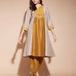 Women Colour-block Pant-Suit Set-7