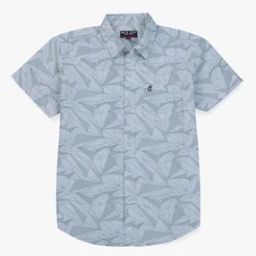 Boys Geometric Print Regular Fit Shirt-image-38