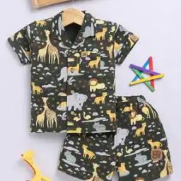 Printed Shirt with Shorts Set-image-97