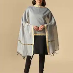 Zari Border Dupatta with Tassels-picture-48