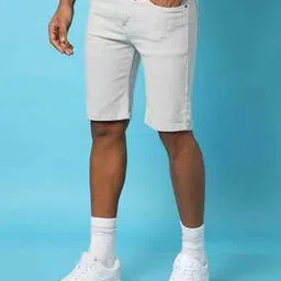 campus sutra Denim Shorts with Insert Pockets-picture-9