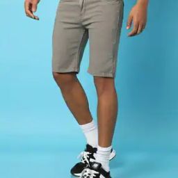 Denim Shorts with Insert Pockets-image-55