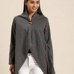 Heathered Shrug with Bracelet Sleeves-45