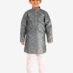 Embroidered Kurta Pyjama Set-image-87