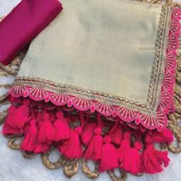 Women Silk Saree with Contrast Border-image-31