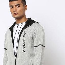 Striped Zip-Front Hoodie with Insert Pockets-picture-12