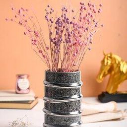 Gold-Plated Edge Ribbed Vase-image-96
