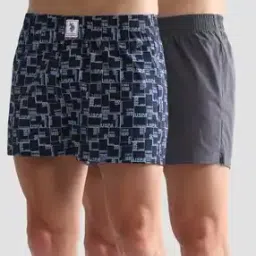 u.s. polo assn. Men Pack of 2 Printed Mid-Rise Cotton Boxers-picture-17