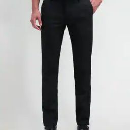 Men Slim Fit Flat-Front Trousers-picture-7